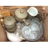 Box of Assorted China , Glass etc