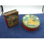 Mary Had a Little Lamb Tin and wooden blocks and Treasure Island Money Box ( no key )