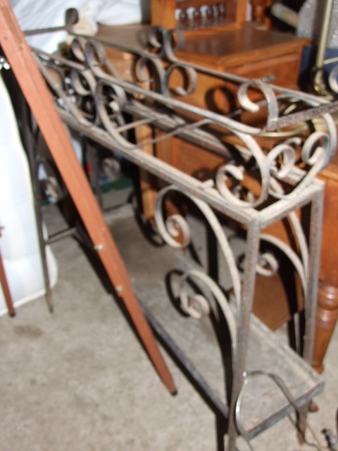 Wrought Iron Rectangular Plant Stand - Image 2 of 2