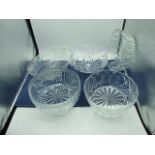 5 Cut / Pressed Glass Dishes