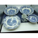 Qty Blue and White China ( some a/f )
