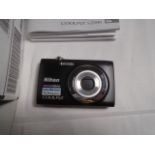 nikon coolpix s2500 camera with box and accessories