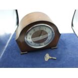 Smiths Enfield Mantle Clock with key and pendulum