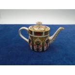 Royal crown Darby miniature teapot 3" high