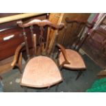 2 Antique Mahogany Chairs ( one is a carver )