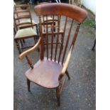 Stickback Armchair 44 inches tall seat height 17 inches