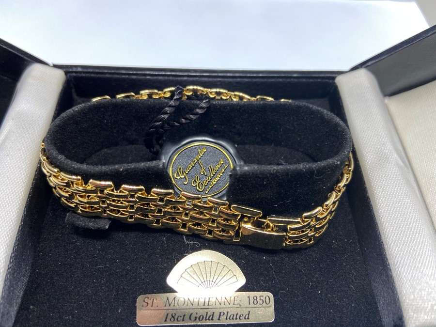 St. Montienne, 1850 18ct gold plated bracelet in original box and certificate - Image 2 of 2