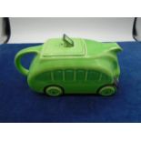 Sylvac green bus Teapot