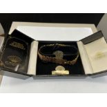 St. Montienne, 1850 18ct gold plated bracelet in original box and certificate