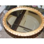 Oval Gilt Framed Mirror 16 x 20 inches