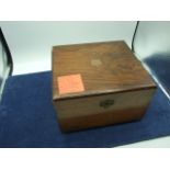 Vintage Music Box case ( missing works , box only ) 9 x 8 inches 5 tall