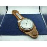 Oak Cased Barometer 19 inches long