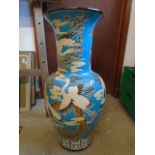 Large Japanese vase with Herons 31" tall.