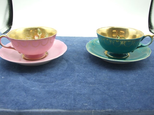 2 Royal Sealy Cabinet Cups and Saucers - Image 2 of 6