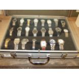 Alloy Carry / Display Case and 23 Watches