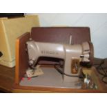 Singer Electric Sewing Machine ( needs rewiring , mains lead cut off at motor )