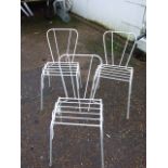 3 Wrought Iron Chairs 30 1/2 inches tall 15 wide seat height from floor 17 inches
