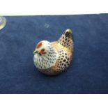 Royal Crown Derby Chicken with gold stopper