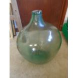 victorian hand blown carboy bottle, slight damage around rim.