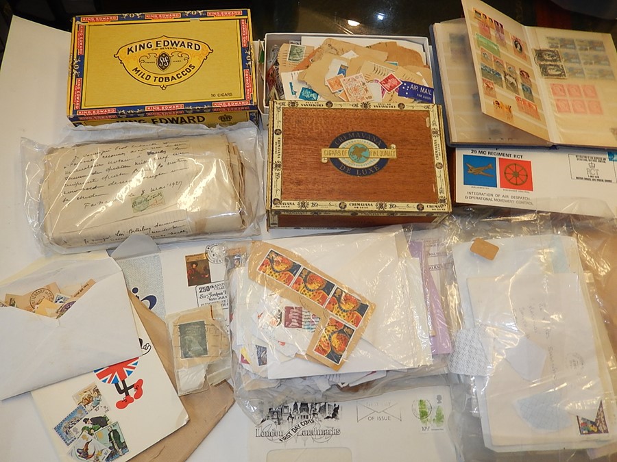.A large quantity of stamps some in Cigar boxes - Image 2 of 2