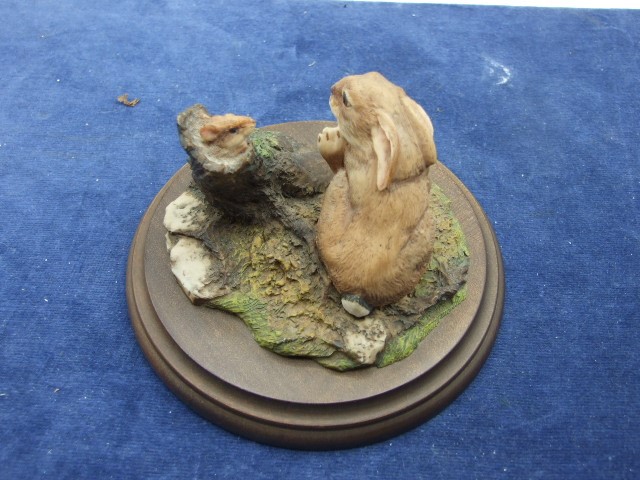 Rabbit and Mouse Figurine 4 inches tall 6 wide - Image 3 of 5