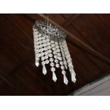 Pair of Glass Chandelier Style Ceiling Light Shades