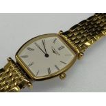 Longines - A ladies "La Grand Classique de Longine" wristwatch with roman numerials on white dial in