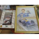 Nigel Mansell Return of the red 5 print 12 x 16 inches and programme cover