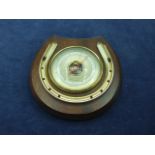 Short amd Mason Mahogany Cased Barometer 6 inches tall