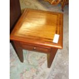 Hardwood Bedside / Lamp table with drawer 18 x 17 inches 21 tall