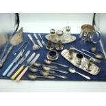 Assorted Cutlery and Cruets