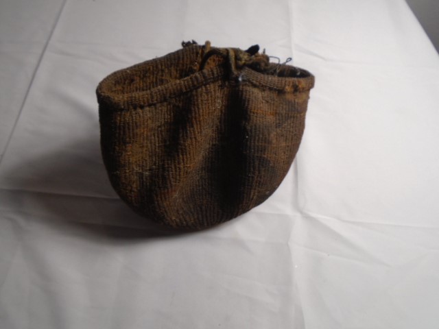 old hand woven horses nose bag