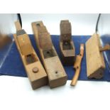 5 Vintage Wooden Planes