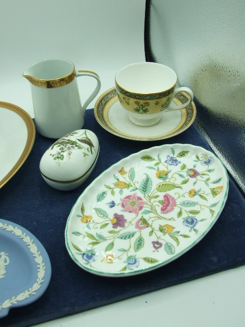 Noritake Milton Jug and Oval plate , Jasperware Ashtray , Royal Worcester Pin Dish , wedgwood cup - Image 3 of 3