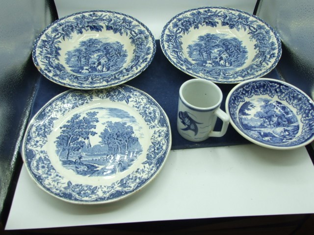 Qty Blue and White China ( some a/f )