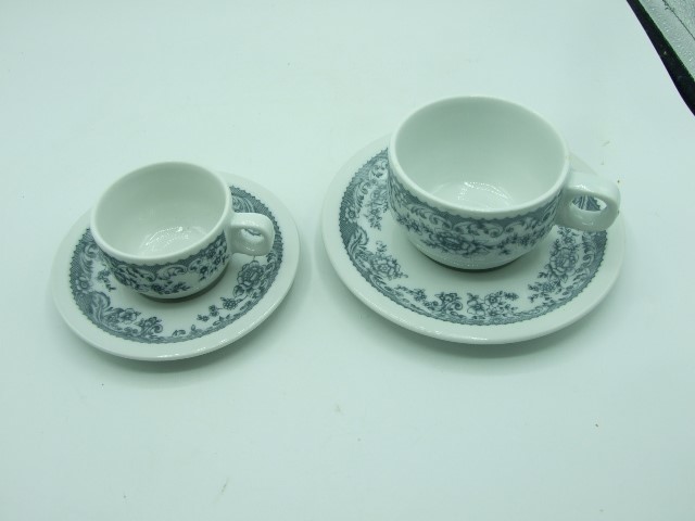 11 German Tea Cups and saucers and 9 Coffee Cups and saucers