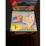 6 new in box USA & Asia travel adapters