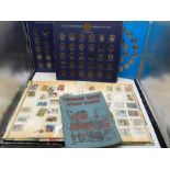 F.A cup coins collections x3, 2 stamp albums and empty stamp album