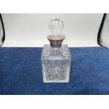 Perfume bottle with silver collar 26 cm tall