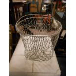 Vintage Galvanised Basket , sieve and rack