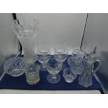 selection of glass and crystal ware