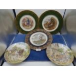 2 signed picture plates J.L CHAPMAN and 3 others