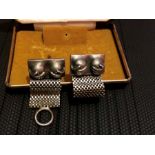 Sterling Silver Hands clasping breasts Cufflinks 40.3 grams