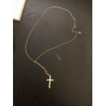 9 ct Crucifix and chain