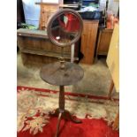 Victorian mahogany shaving stand with telescopic mirror