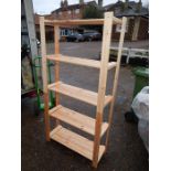 Pine Bookcase / shelf unit 87 cm wide 172 tall 30 deep