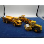 CONRAD cat loader model 2886, CONRAD road roller BW213D model 2710, Volvo BM 5350 dumper. no boxes