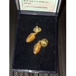 Leaves of Gold Aldercone Earrings