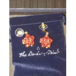 Danbury Mint Dozen Roses Earrings