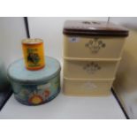 Retro tins and stacking cake containers